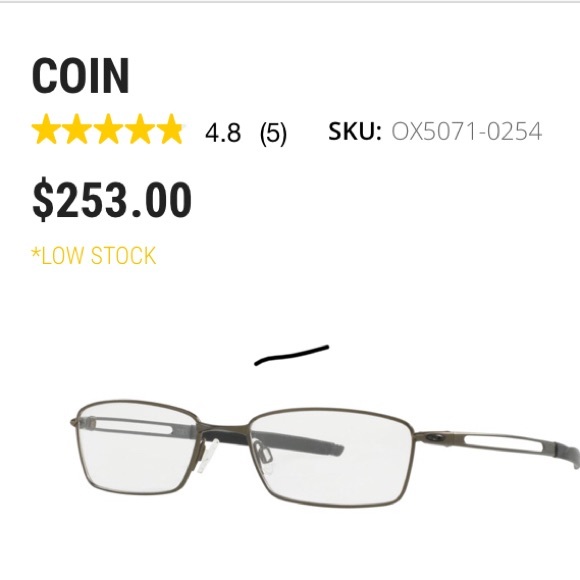 COPY - Oakley “Coin” progressive eyeglass frames - Picture 4 of 4